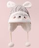 Babyhug Woollen Cap with Knot & Applique - Grey