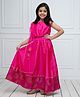 NEUDIS Sleeveless Placement Floral Printed Lehenga & Choli Set With Dupatta - Pink