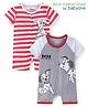 Babyoye Disney Interlock Knit Half Raglan Sleeves Rompers 101 Dalmatians Graphics Pack of 2 - Grey & Red