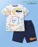 Babyoye Disney Cotton Knit Half Sleeves T-Shirt & Shorts Set With Finding Nemo Print - Navy & White