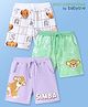 Babyoye Disney Cotton Knit Shorts with Lion King Graphics Pack of 3 - Multicolour