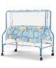 BAYBEE Cuddle Baby Swing Cradle for Baby, New Born Baby Bedding Set with Mosquito Net, Jhula Palna for Babies with Swing Bed | Baby Sleeping Swing Cradle (Blue)