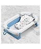 Baybee Jolly Pro Foldable Baby Bath Tub for Baby Mini Swimming Pool for Kids Bathtub for Baby with Anti Skid Base, Support Cushion & Drainer | Baby Bath tub for Kids(Blue)