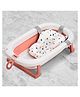 Baybee Jolly Pro Foldable Baby Bath Tub for Baby Mini Swimming Pool for Kids Bathtub for Baby with Anti Skid Base, Support Cushion & Drainer | Baby Bath tub for Kids (Pink)