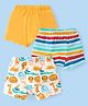Babyhug 100% Cotton Above Knee Length Striped Trunks with Tiger Print Pack of 3 - Multicolour
