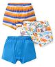 Babyhug 100% Cotton Trunk with Stripes & Animal Print Pack Of 3 - Multicolor