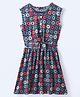 Tiara Cotton Modal Sleeveless Floral Printed Fit & Flared Dress - Multi Colour