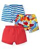 Babyhug 100% Cotton Trunk with Stripes & Tropical Print Pack Of 3 - Multicolor