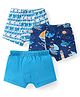 Babyhug 100% Cotton Knit Trunks Boats & Whales Print Pack of 3 - Multicolour