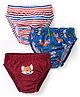 Babyhug 100% Cotton Knit Briefs Striped and Fox Print Pack of 3 - Multicolor