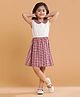 Tales & Stories Sleeveless Checked Dress - Red & White