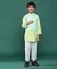 Tales & Stories Viscose Full Sleeves Elephant Printed Kurta & Pyjama Set With Jacket - Sky Blue