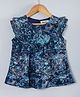 Hungsntugs Sleeveless Abstract Printed Top - Navy Blue