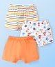 Babyhug 100% Cotton Trunk with Stripes & Animal Print Pack Of 3 - Multicolor