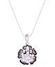 Taarose by Osasbazaar 925 Sterling Silver Ganesh Ji Ganpati in Hibiscus Flower Pendant and 16 inch Chain for Kids - 92.5% Pure BIS Hallmarked