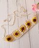 Woonie Hand Knitted Granny Square Stitch Cotton Headband - Cream
