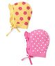 Babyhug 100% Cotton Bonnet Cap with Floral Print Pack of 2 - Multicolor