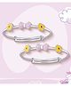 Silverium Sterling Silver 92.5% BIS Hallmarked Bow and Flower Adjustable Kada