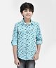 CRIMSOUNE CLUB Full Sleeves Animals Printed Shirt - Blue