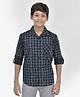 CRIMSOUNE CLUB Full Sleeves Checked Shirt - Navy Blue