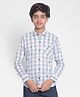 CRIMSOUNE CLUB Full Sleeves Checked Shirt - White