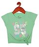 Tiny Girl Half Sleeves Active 95 Squad Text Printed Top - Pista Green