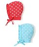 Babyhug 100% Cotton Cap with Knot Pack of 2 - Multicolor