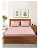 Saral Home Sheen Shine 100% Cotton Bed Sheet with 2 Pillow Cover Pink
