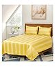 Saral Home Dhari Soft Satin Weave 100% Cotton 300 Self Pattern Bed Sheet in Size Queen  with Pillow Cover - Multicolor