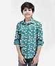 CRIMSOUNE CLUB Full Sleeves Floral Printed Shirt - Green