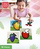 Play Nation 3 in 1 Fruits 12 pcs Colorful Jigsaw puzzle|  Montessori Educational Pre School Toy for Cognitive Development|BIS Certified| 12 months+