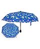 Free-size Umbrella With Floral Print - Blue ( Button Print May Vary)