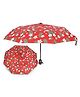 Free-size Umbrella With Floral Print - Red