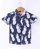 Jash Kids Cotton Half Sleeves Shirt Pineapple Print - Navy