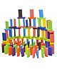 WudnKrafts 120 Pcs 12 Color Wooden Domino Blocks Set | Educational Play Toy for Kids | Dominoes Train Racing Game - 120 Pcs, Multicolor