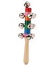 WudnKrafts Colourful Wooden Baby Rattle Musical Toy Non-Toxic, Developmental Toys for Infants and Toddlers Ghungroo Rattle - Pack of 1
