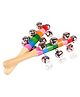 WudnKrafts Colourful Wooden Baby Rattles Musical Toy Sets - Non-Toxic Wrist Rattles for Infants and Toddlers Ghungroo Rattle - Pack of 2