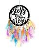 Duli Bless Our Nest Dreamcatcher Wall Hanging with Pastel Multicolor Feathers for Home Decoration