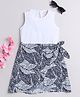 Taffykids Sleeveless Tropical Printed Cotton Jersey Wrap Dress - White & Multi Colour