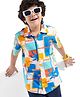 Ollington St. 100% Cotton Knit Half Sleeves Shirt with Tropical Print  Multicolor