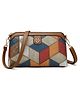 SYGA Women's Bohemian Crossbody Bag Niche Ethnic Design Women's Bag Shoulder Bag Crossbody Coin Mobile Phone Bag(Blue Brown)