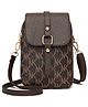 SYGA Women's Small Square Bag Letter Versatile Shoulder Bag Western Style Crossbody Mini Mobile Phone Bag(Brown)