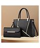 SYGA 2 Pieces Women's Crossbody Handbag Set Mini Satchels with Shoulder Strap PU Leather(Black)