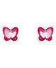 Yellow Chimes Earrings for Women and Girls Crystal Studs Gold Tone Pink Crystal Butterfly Designed Stud Earrings Birthday Gift for girls and women Anniversary Gift for Wife