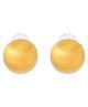 Yellow Chimes Earrings for Women and Girls Fashion Golden Stud Earrings for Women | Gold Plated Matte Brushed Round Studs Earrings | Birthday Gift for Girls & Women Anniversary Gift for Wife