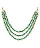 Yellow Chimes Necklace for Women and Girls Beads Necklace for Women | Multilayer Green Beads Choker Necklace