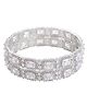 Yellow Chimes Bangles for Women and Girls American Diamond Bangles for women | Silver Tone White AD Studded Bangles for girls | Birthday Gift For girls and women Anniversary Gift for Wife