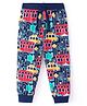 Babyhug Cotton Knit Full Length  Vehicles Printed Lounge Pant - Navy Blue