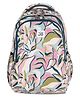 JUSTBAGS School Backpack with 3 Spacious Compartments and 2 Bottle Holders Cream - 17 inches