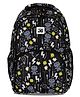 JUSTBAGS School Backpack with 3 Spacious Compartments Flashy Black - 17 inches